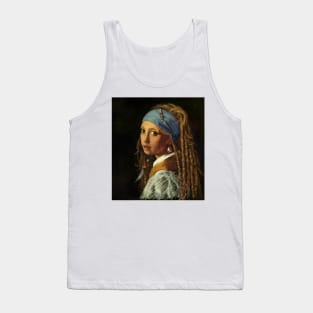 Pirate girl with a pearl earring Tank Top